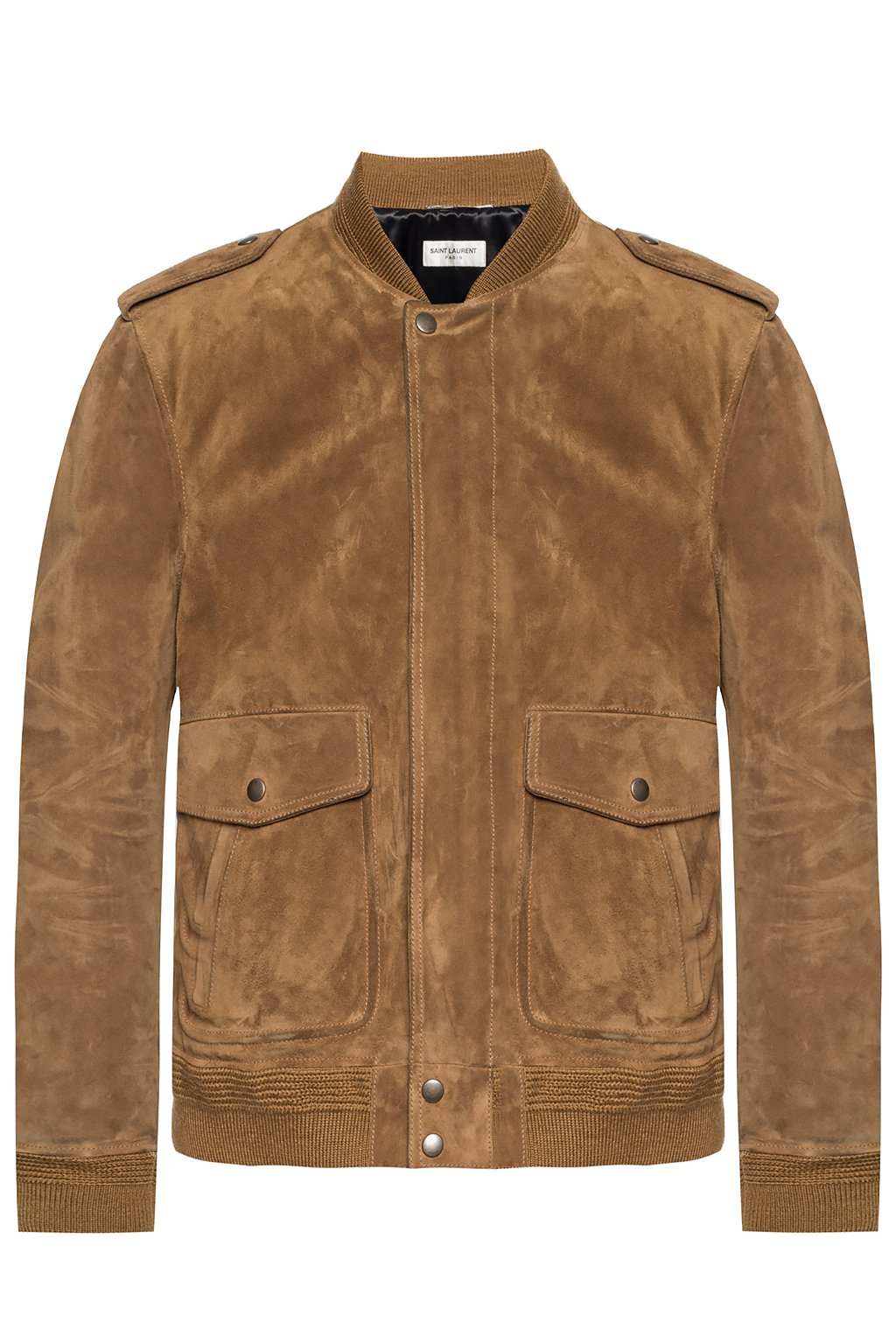 Saint laurent suede bomber on sale jacket